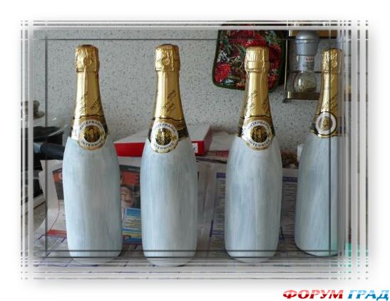 Новогодние бутылки с шампанским своими руками фото 311