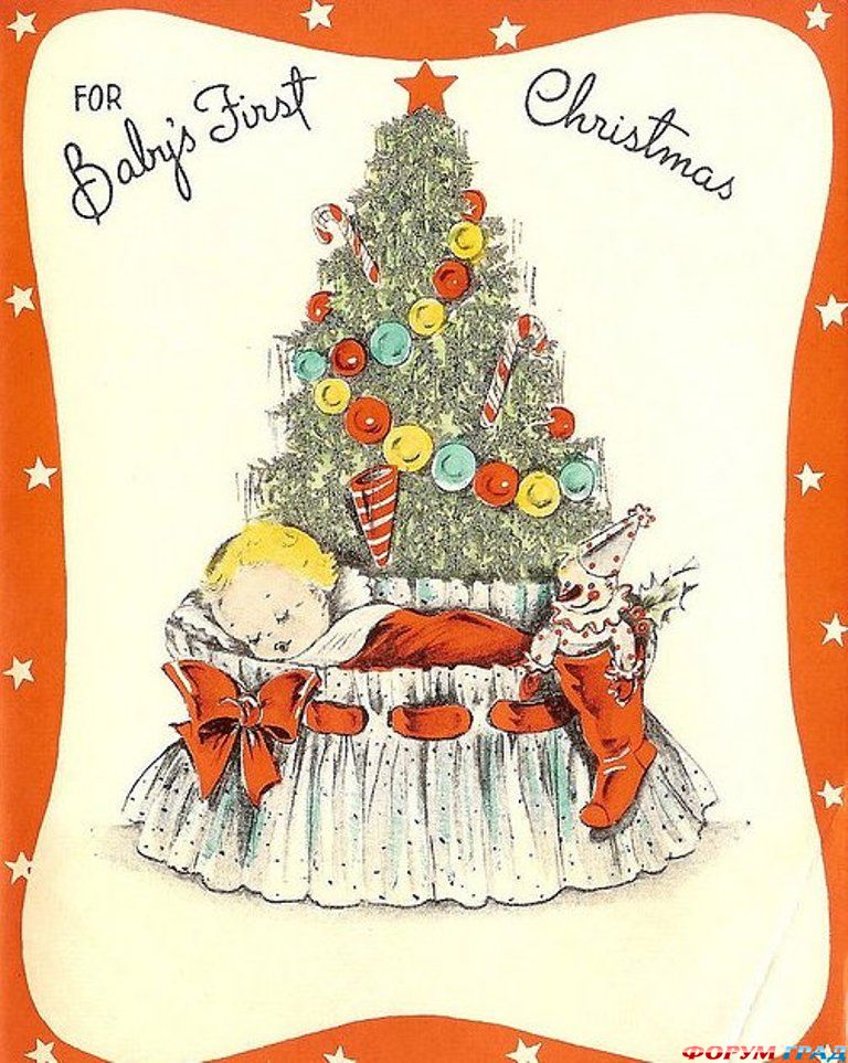 2. Настоящие старые рождественские открытки на английском языке - A