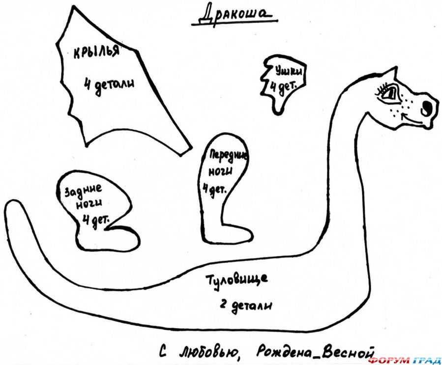 выкройки драконов выкройки драконов