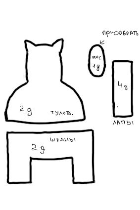 выкройка кота