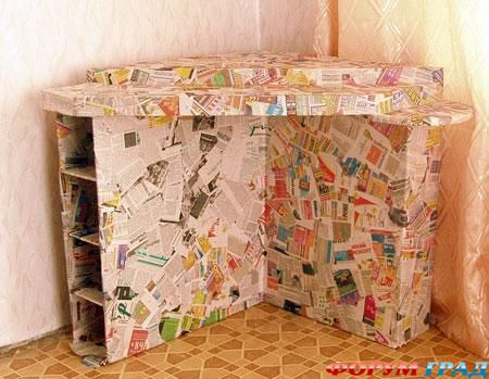 Детская мебель из картона и бумаги