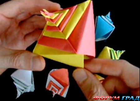 схемы оригами раковина
