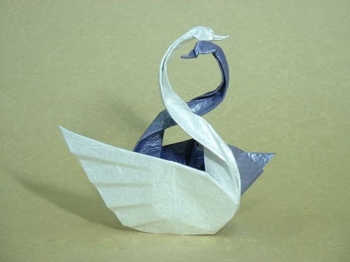 оригами лебедь