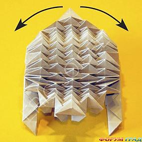 схемы оригами, ежик
