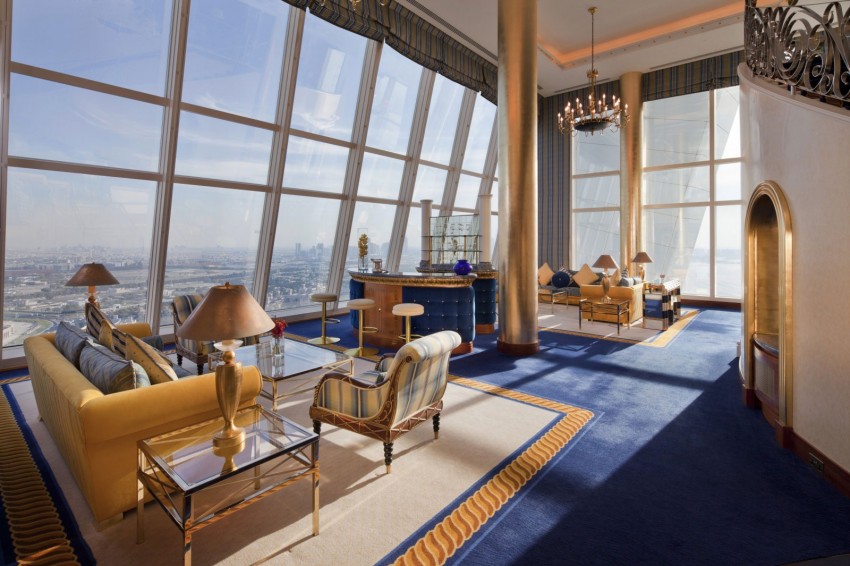 Дизайн интерьера отеля Burj Al Arab в ОАЭ