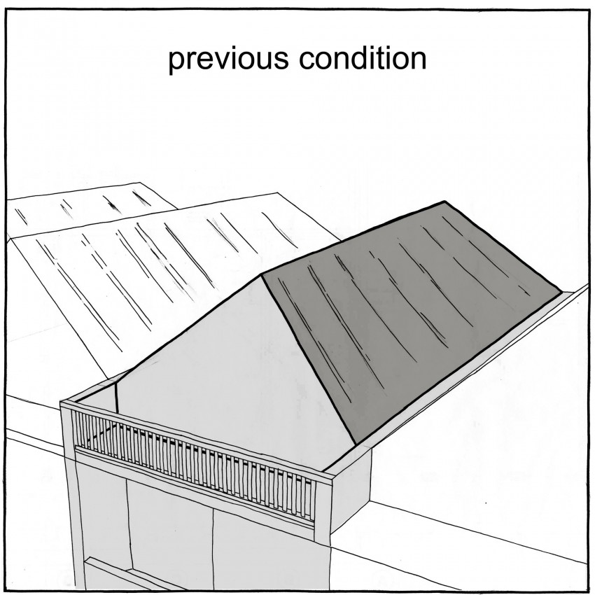 Изначальная конструкция крыши