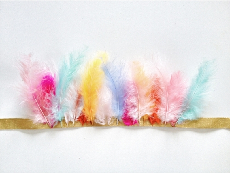 Изготовление красочной короны из перьев для маленькой принцессы