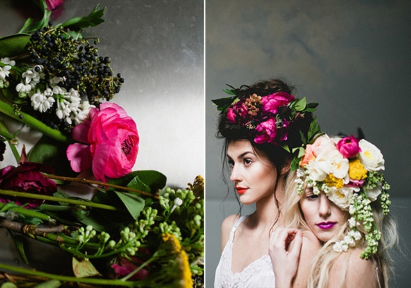 Потрясающие свадебные прически с живыми цветами