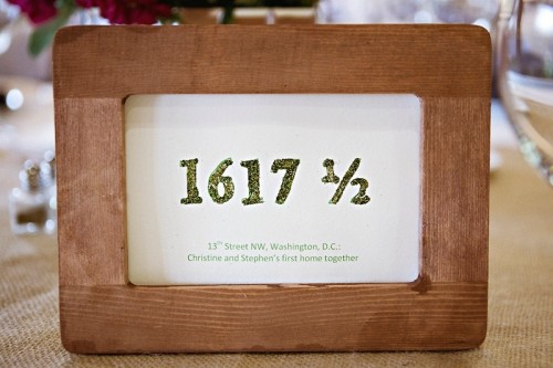 Нумерация столов карточками в деревянных рамках