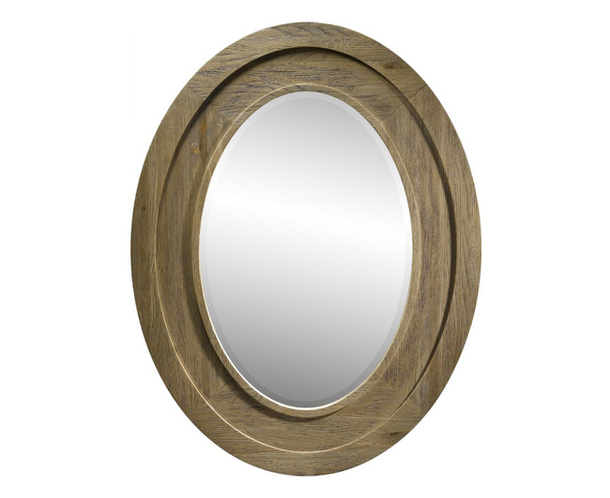 Овальное зеркало в деревянной оправе Olmetta от компании Curations Limited