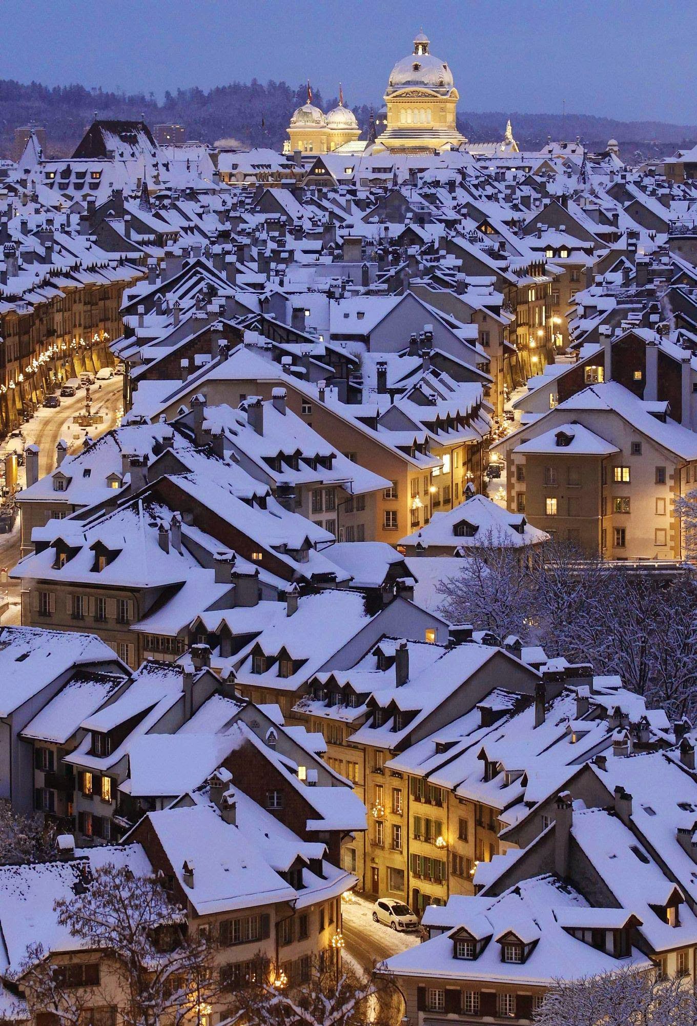 Зима в Берне, Швейцария 