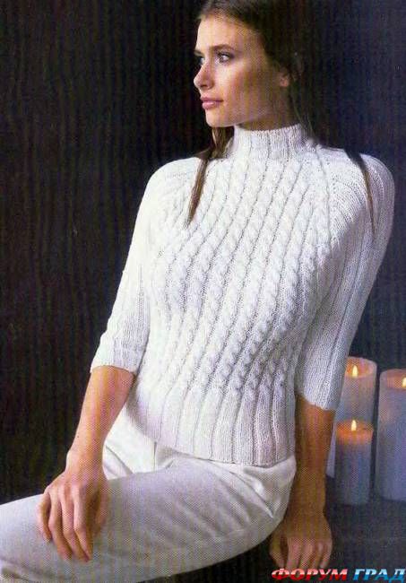 вяжем женский свитер