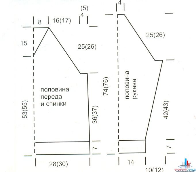 Вязаная женская кофта