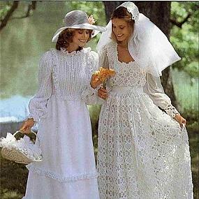 Вязаные свадебные платья