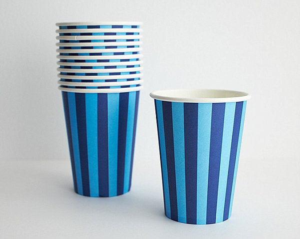 blue-striped-paper-party-cups