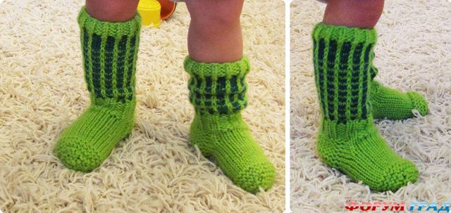 12 мар 2013 14:43 Вязание спицами носки для детей-малышей (детские