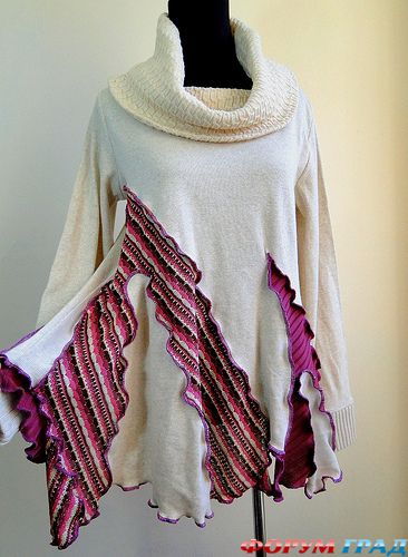 вязаный женский свитер
