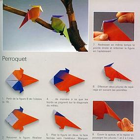 попугай оригами