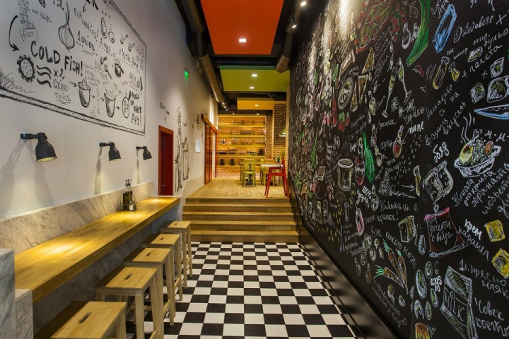 Дизайн ресторана  Trops.food fast food restaurant в Софии