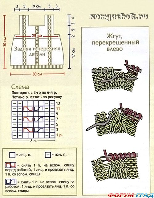 схема вязаного сарафана