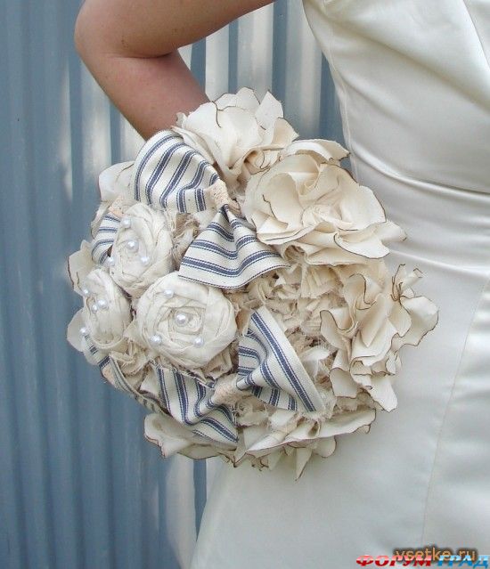 Букет невесты из ткани