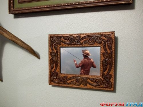 кожаная фоторамка