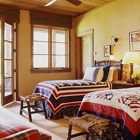 eclectic-bedroom-combines-yellow-with-red-white-and-blue