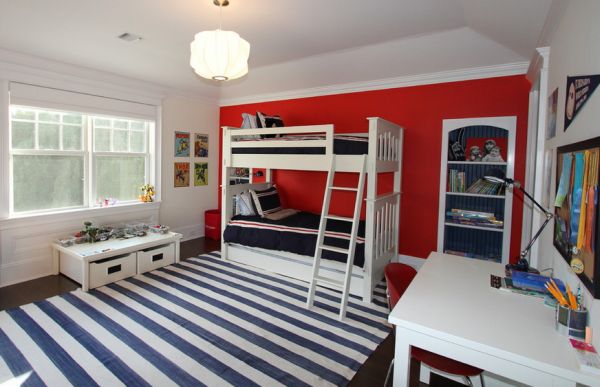 striped-carpet-and-accents-of-red-for-a-trendy-boys-bedroom