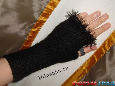 вязаные митенки