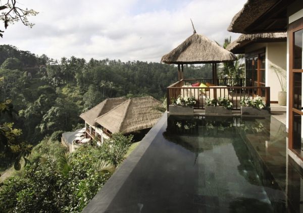 Вид с террасы отеля Ubud Hanging Gardens