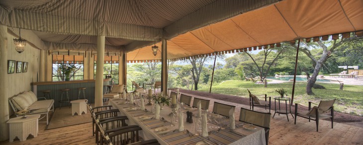 Ресторан отеля Cottar's 1920's Camp в Кении