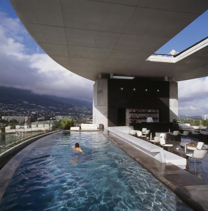 Видовой бассейн отеля Hotel Habita MTY в Мексике
