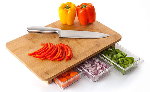 Досточка с ёмкостями для продуктов