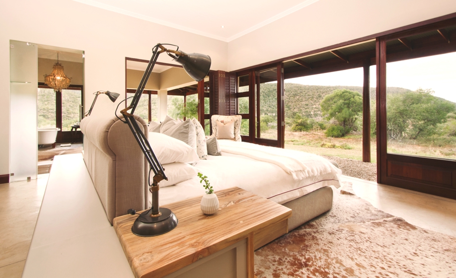 Спальня в Kwandwe Private Game Reserve в Южной Африке