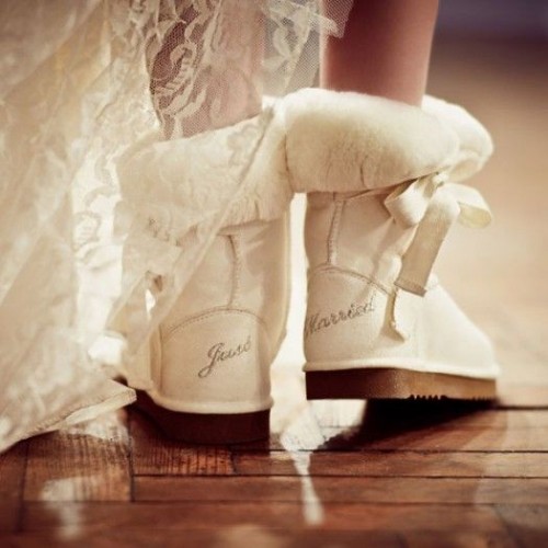 Зимняя свадебная обувь для невесты