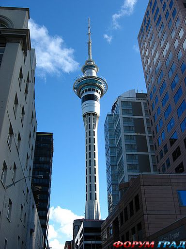 Смотровая на Auckland's Sky Tower,