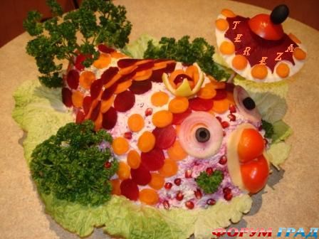 салат Рыбка