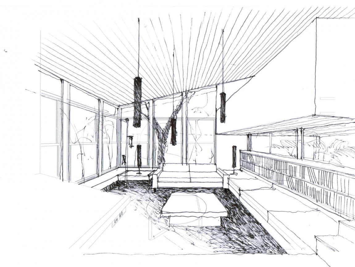 Коттедж: рисунок и дизайн лесного дома от Paul Rolfe Architects () Коттедж: рисунок и дизайн лесного дома от Paul Rolfe Architects