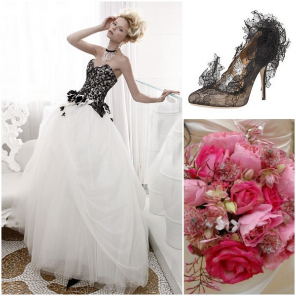 black-lace-pink-wedding-inspiration