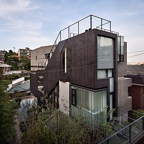 Трехуровневый дизайнерский дом в Сеуле