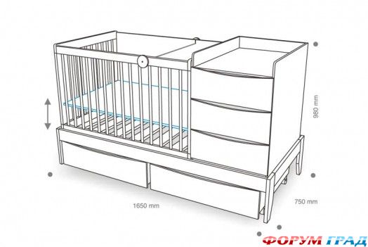 Кроватка-трансформер