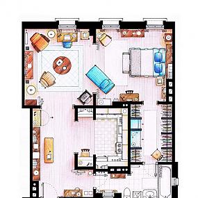 floor-plans-of-the-most-famous-tv-apartments5