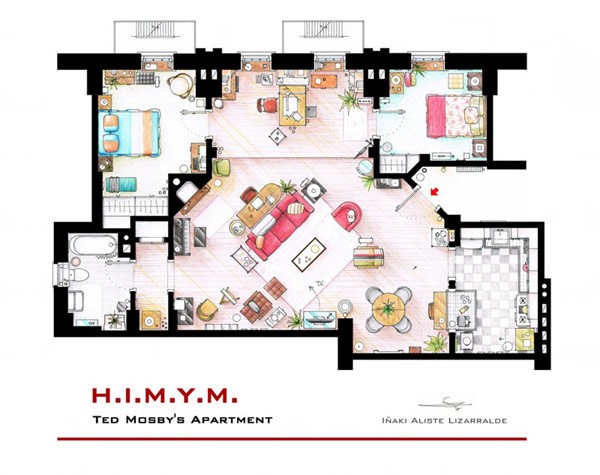 floor-plans-of-the-most-famous-tv-apartments9