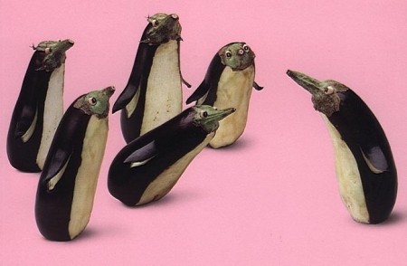 баклажаны-пингвины