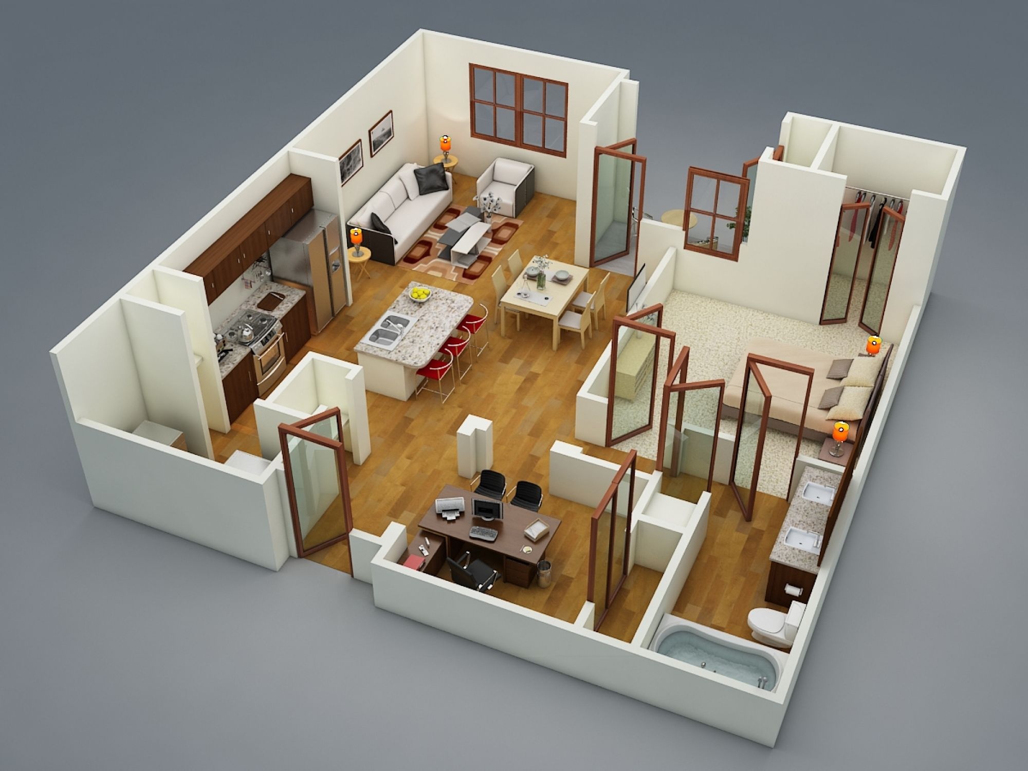 bedroom apartmenthouse plans-04