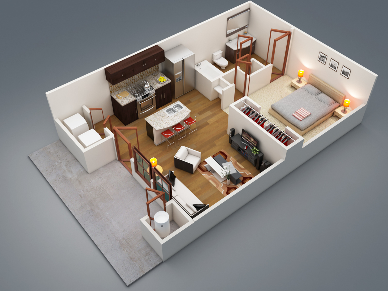 bedroom apartmenthouse plans-05