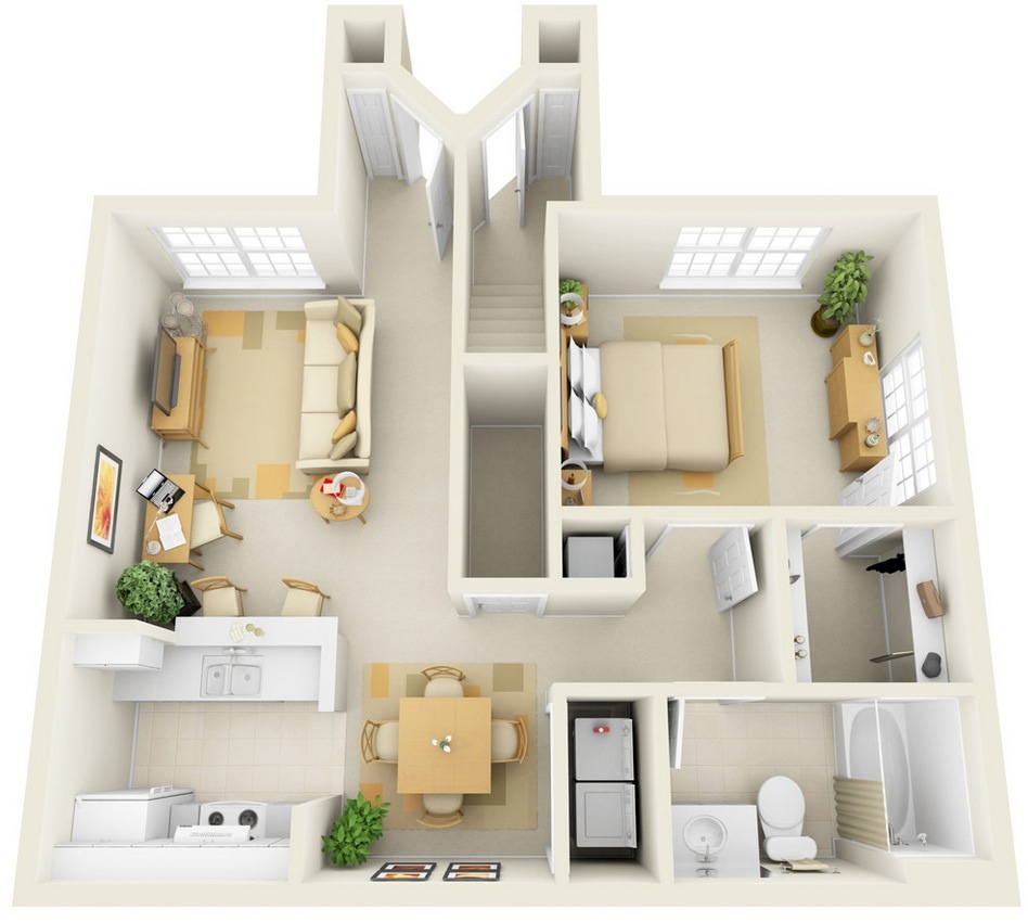 bedroom apartmenthouse plans-29