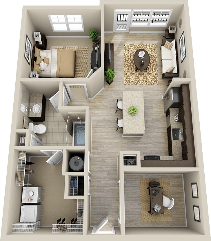 bedroom apartmenthouse plans-49