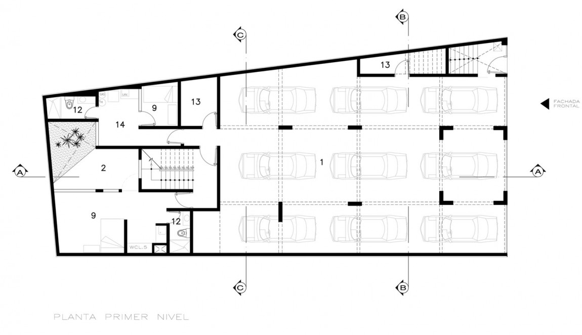 Детальный эскиз планировки всего участка особняка Cristal House