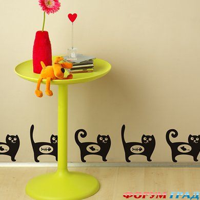 Использование наклеек в интерьере